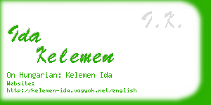 ida kelemen business card